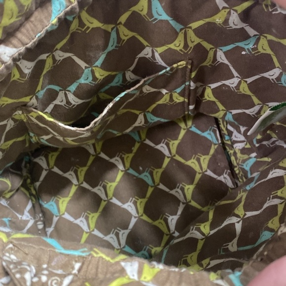 Vera Bradley Bluebird Sitting in a Tree top handle Purse drawstring closure EUC - Picture 4 of 9